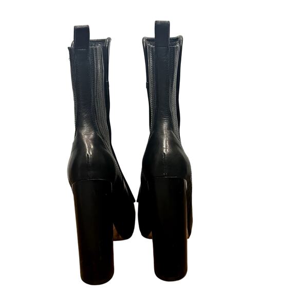Alexander Wang – Addison Leather Platform Boots – Black – Size 37 - Picture 4 of 12